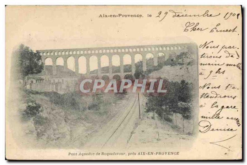 Old Postcard Roquefavour Aqueduct Bridge