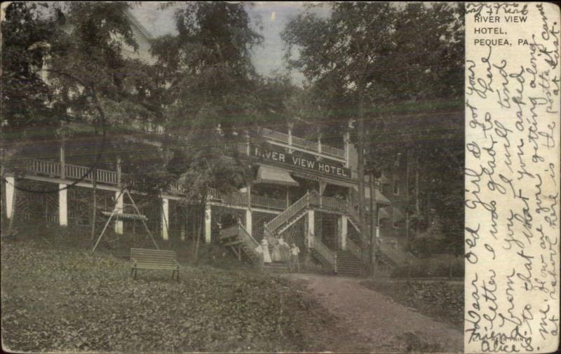 River View Hotel Pequea PA c1905 Postcard
