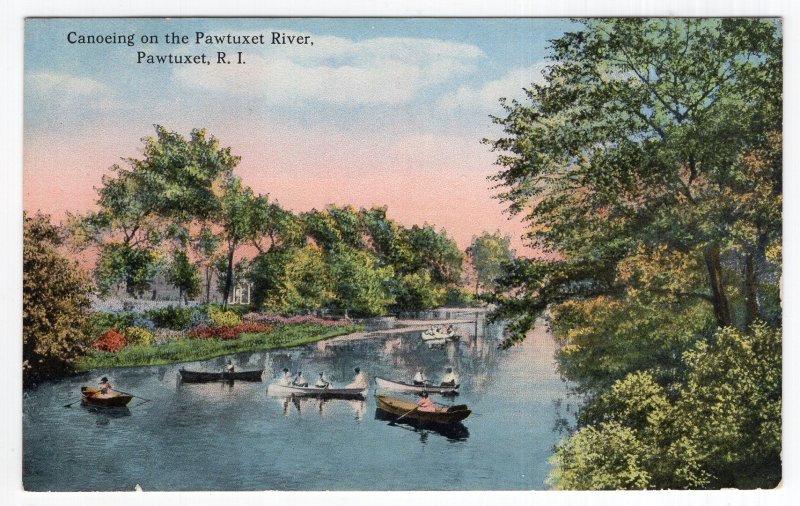 Pawtuxet, R.I., Canoeing on the Pawtuxet River