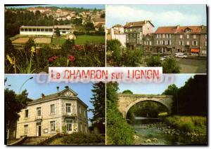 Modern Postcard Le Chambon Sur Lignon Vue Generale Place and Rue St Agreve Th...