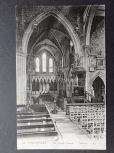 Hampshire: LL.30 PORTSMOUTH Parish Church, Interior - Old Postcard