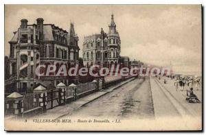 Old Postcard Villers sur Mer Route de Deauville