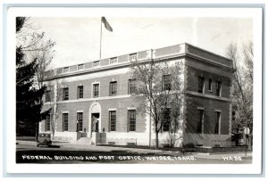 c1940's Federal Building And Post Office Weiser Idaho ID RPPC Photo Postcard