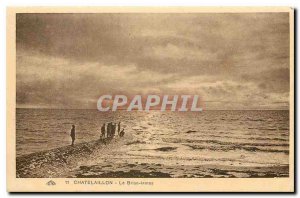 Old Postcard Chatelaillon The Breakwater