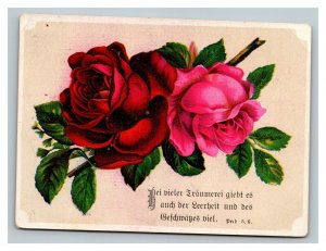 Vintage 1880's Victorian Trade Card German Religious Biblical Quote