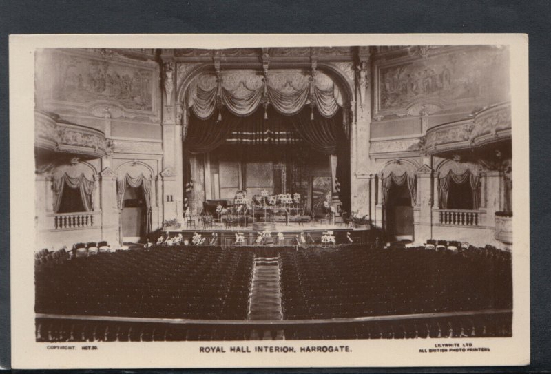 Yorkshire Postcard - Royal Hall Interior, Harrogate   T8211