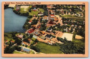 Falmount Massachusetts Looking East Aerial View Grounds & Houses Postcard