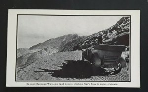 Mint Vintage Pikes Peak CO Raymond Whitcomb Land Cruises Old Car RPPC