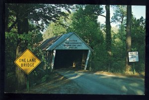 Marietta-Smyrna, Georgia/GA Postcard, Ruffs Mills Covered Bridge, Cobb County