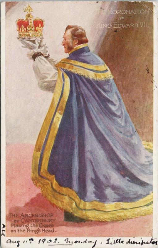 Archbishop Canterbury The Coronation of King Edward VII 1902 TUCK Postcard E53