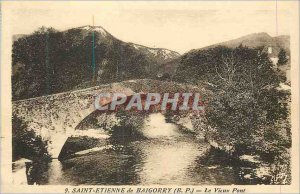 Postcard Old Saint Etienne de Baigorry (B P) The Old Bridge