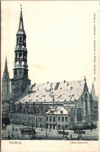 Germany Hamburg Katharinenkirche Vintage Postcard 09.48