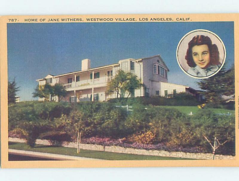 Linen HOME OF ACTRESS JANE WITHERS Westwood Village - Los Angeles CA d0851