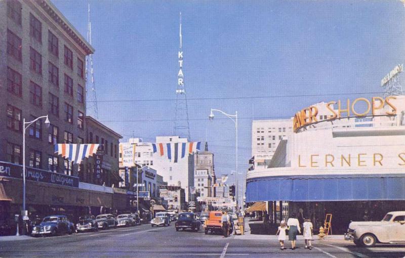 Phoenix Arizona Street Scene Store Fronts Vintage Postcard K33498