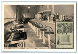 c1940's View Of Coffee Shop Mark Twain Hotel Interior Hannibal Missouri Postcard