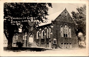 Real Photo Postcard Church of Christ in Storm Lake, Iowa~134508