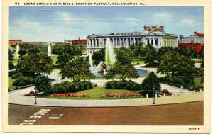 PA - Philadelphia. Logan Circle and Public Library