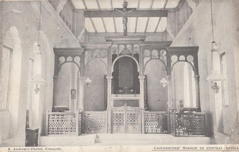 St Andrews Church Chapel Kiungani Africa WW1 Postcard