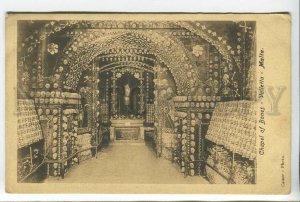 438962 Malta Valletta Chapel of Bones Vintage postcard