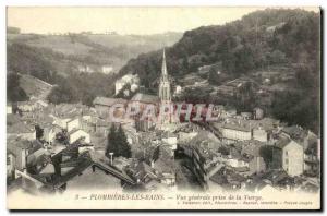 Old Postcard Plombieres Les Bains Vue Generale Taking the Virgin