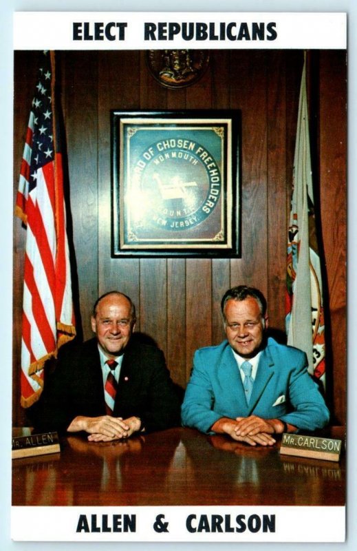 Republican ALBERT ALLEN & AXEL CARLSON Monmouth County Freeholder 1970s Politics