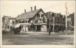 Foxcroft ME North & Lincoln Sts. C1910 Real Photo Postcard