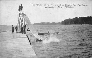 The Slide at Fair View Bathing Beach Paw Paw Lake Watervliet MI 