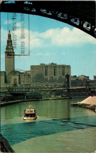 Vintage Terminal Group And Cuyahoga River Port Of Cleveland Ohio Postcard 