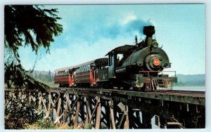 DUNCAN, British Columbia Canada ~ COWICHAN VALLEY FOREST MUSEUM Train  Postcard