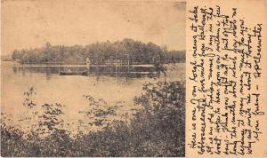 Hallwell Maine Lake Cobbosseecontee Government Postal Antique Postcard J53490