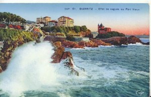 France Postcard - Biarritz - Effet De Vagues Au Port Vieux - TZ12186