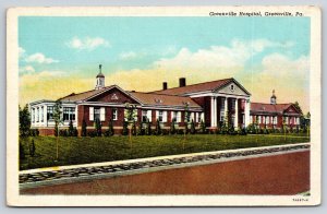 Pennsylvania~Greenville Hospital St View~Cupola~Portico~Neoclassical~Linen PC
