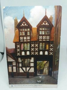 Vintage Antique Tucks Oilette Postcard The Council House Gateway Shrewsbury 1916