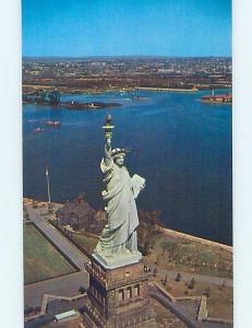 Pre-1980 OVERHEAD VIEW OF THE STATUE OF LIBERTY New York City NY hp8591