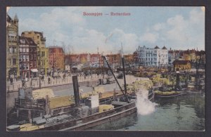 Vintage Postcard Netherlands Rotterdam Boompjes 1922