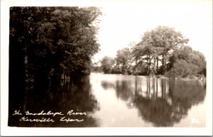 Real Photo Postcard The Guadalupe River in Kerrville, Texas