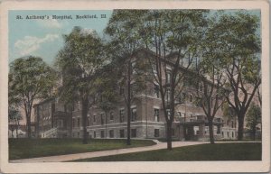 Postcard St Anthony's Hospital Rockford IL 1931