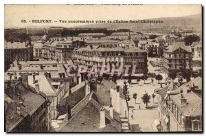 Old Postcard Belfort Panoramic View from Church St Christophe