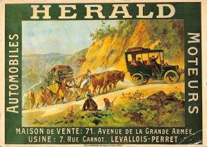 Br56594 nos vieilles affiches cov vaches horse chaveaux Herald car voiture