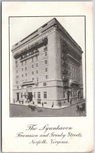 The Lynnhaven Freemason & Granby Streets Norfolk Virginia VA Building Postcard