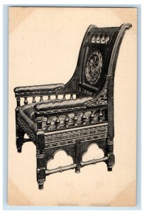 Longfellow's Arm Chair Cambridge Massachusetts MA Unposted Vintage Postcard 