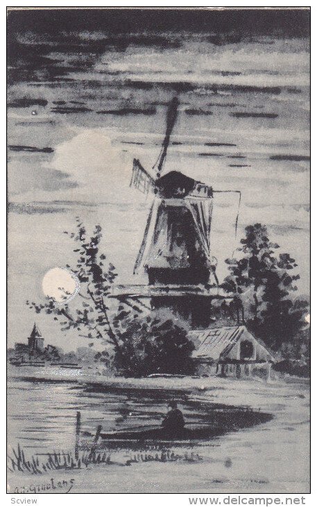 Art Postcard ; Windmill , 00-10s #1