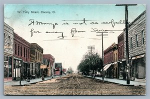 CONVOY OH W. TULLY STREET ANTIQUE POSTCARD 