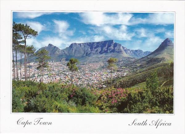 South Africa Table Mountain From Signal Hill Aerial View