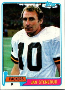 1981 Topps Football Card Jan Stenerud Green Bay Packers sk10359