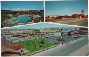 (2) Diff. Carlsbad, New Mexico, Views of Motel Stevens & Silver Spur Restaurant