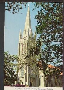 St John's Episcopal Church Savannah GA Postcard BIN 