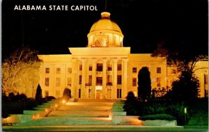 Alabama Montgomery The State Capitol Building At Night