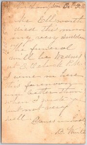 1910's Handwritten Letter for Mr. Joel Flagg Vermont Posted Postcard