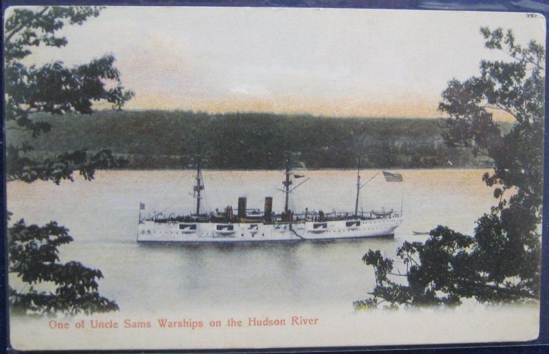 One Of Uncle Sams Warships On The Hudson River K&K 307 UDB Unposted